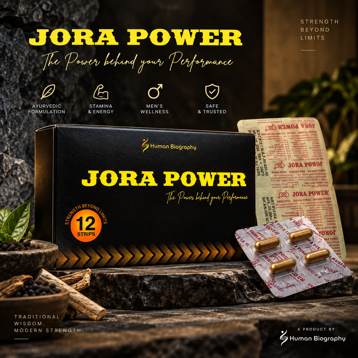 Jora Power capsules and box